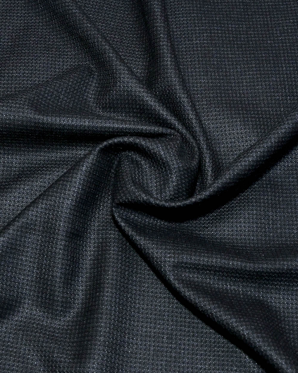 Black Houndstooth Tweed Blazer Fabric