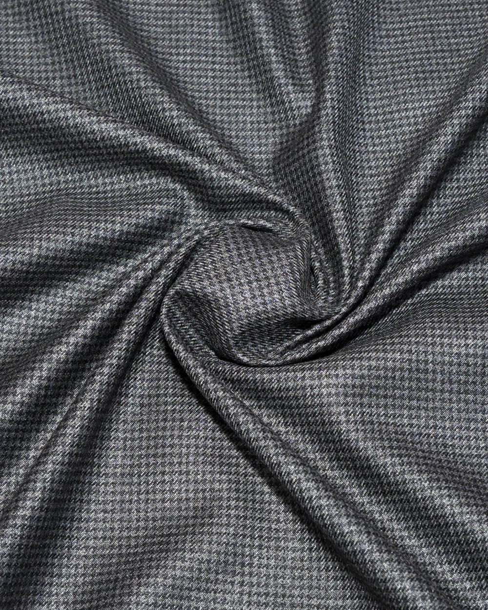 Grey & Black Houndstooth Tweed Blazer Fabric